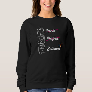 Lesbisches Paar Gay Pride Lgbtq Schere Stein Papie Sweatshirt
