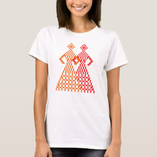 Lesbisches Paar Hand in Hand T-Shirt