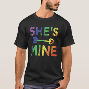 Lesbisches Paar Sie ist meine Matching LGBT Pride  T-Shirt