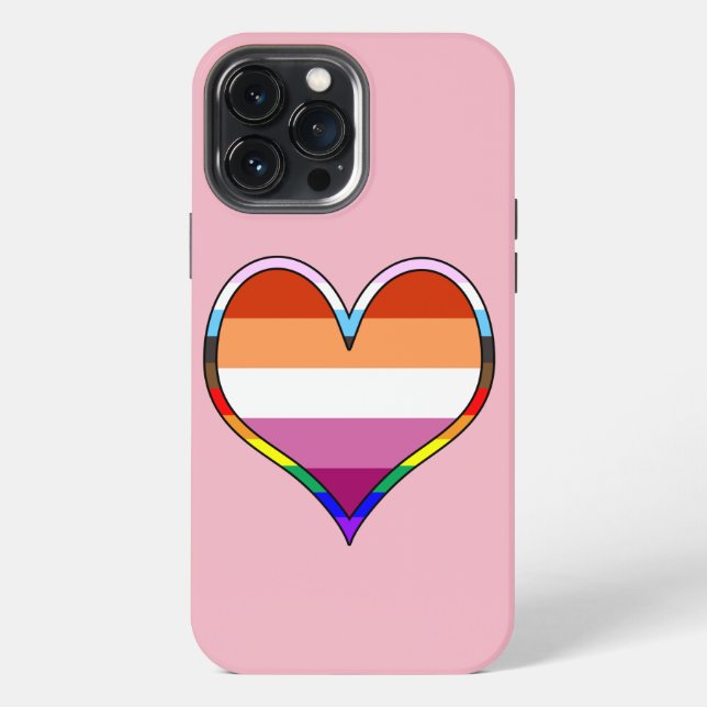 Lesbisches Pride Herz Case-Mate iPhone Hülle (Rückseite)