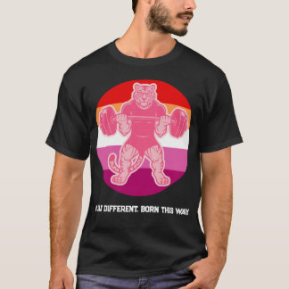 Lesbisches Pride-Tiger-Lifter-Gym-Shirt — Born Thi T-Shirt