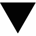 Lesbisches schwarzes Dreieck Fotoskulptur Ornament<br><div class="desc">Ein lesbisches Stolzsymbol,  ein schwarzes Dreieck.</div>