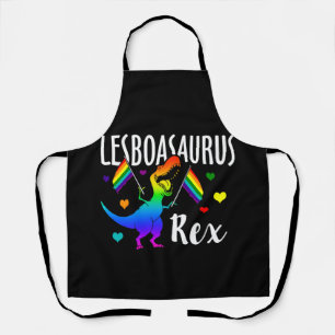 Lesboasaurus Rex Lesbian Dinosaur Pride LGBT Schürze
