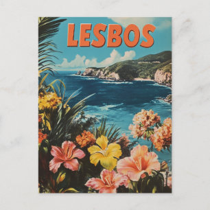 Lesbos Vintage Postkarte