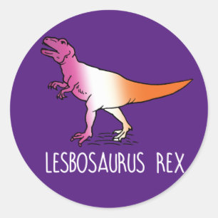 LESBOSAURUS REX T-Shirt Runder Aufkleber