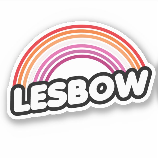 Lesbow - Sunset Aufkleber (Vorderseite)