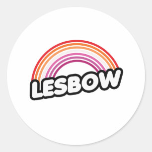 Lesbow - Sunset Runder Aufkleber
