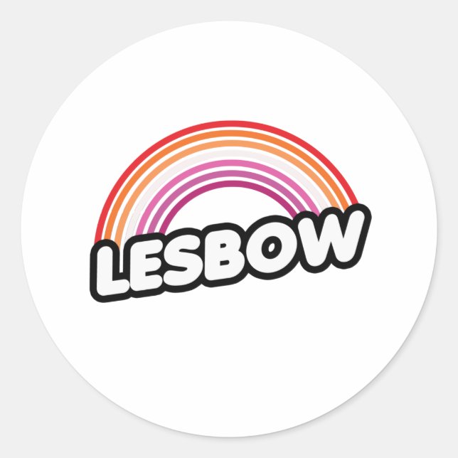Lesbow - Sunset Runder Aufkleber (Vorderseite)
