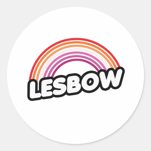 Lesbow - Sunset Runder Aufkleber (Vorderseite)