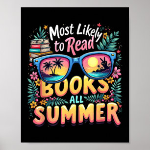 Lese Bücher den ganzen Sommer lang, höchstwahrsche Poster