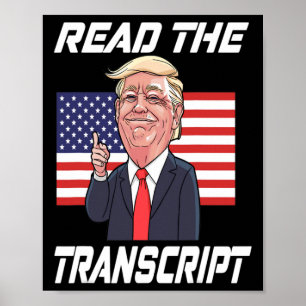 Lese das Transkript Trump Frauen Männer Geschenke Poster
