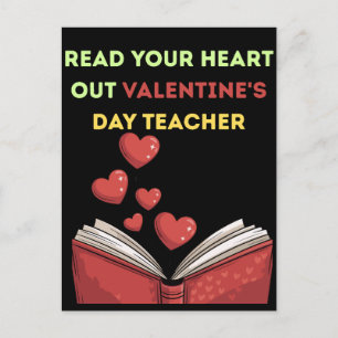 Lese Deinen Herzen Valentinstag Lehrer Postkarte