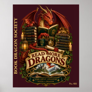 Lese mehr Drachen   Buch Drachen Gesellschaft Fant Poster