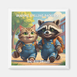 Lese-, Rechtschreibungs-, Rucksäcke- und Lächelmag Magnet