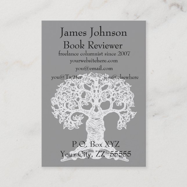 Lesebaum-regelmäßige Visitenkarte Chubbie (Vorderseite)