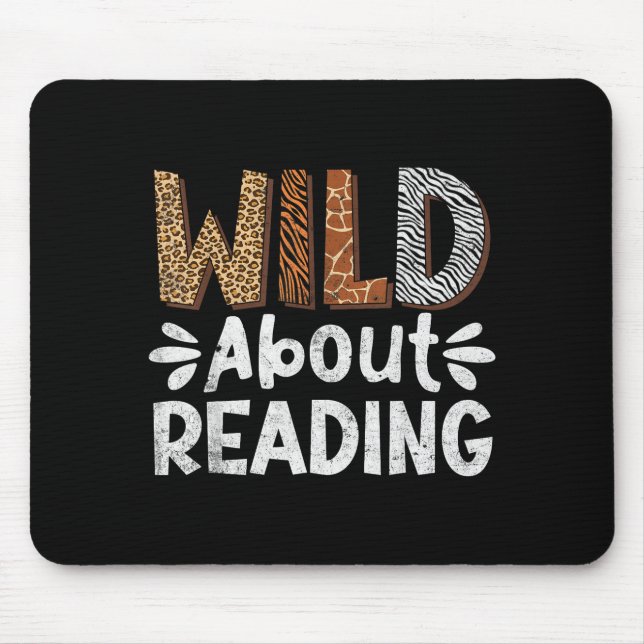 Lesebücher Leser Bibliothekar wilde Tiere Leopard Mousepad (Vorne)