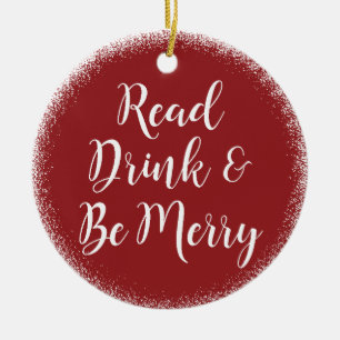 LeseBuchgemeinschaft ist- fröhlicher Feiertag Keramik Ornament