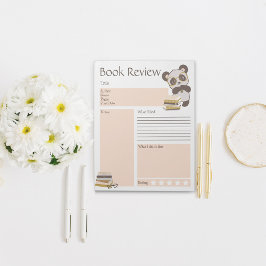 Lesekarten für Kinder in der Schule Notizblock