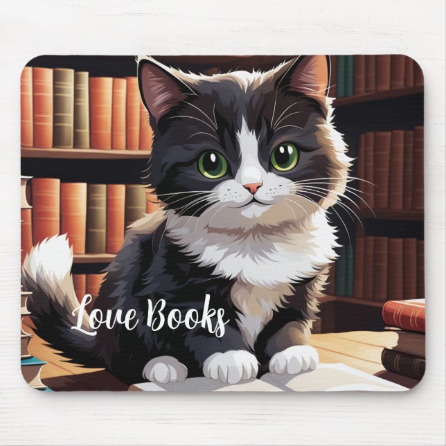 Lesekatze  mousepad (Vorne)
