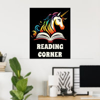 Lesekornstein Rainbow Unicorn Poster