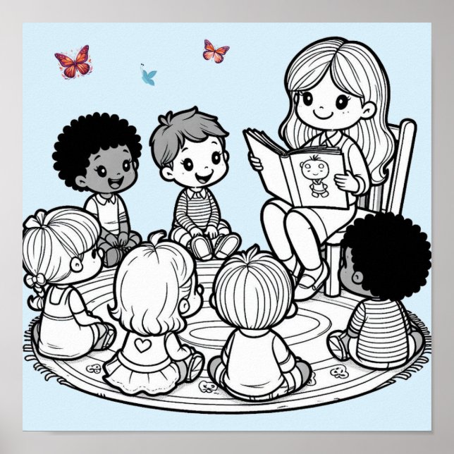 Lesekreis Kinder Poster (Vorne)