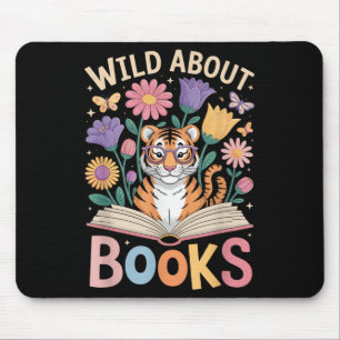 Lesekünstler Buch Lover Tiger Niedliche Blume Mousepad