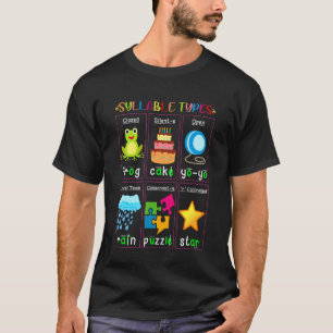 Leselehrer Lese-Spezialist Phonetik Silbe T-Shirt