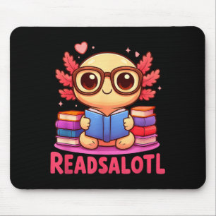 Leseliebhaber Axolotl Buchliebhaber lustige Lesend Mousepad