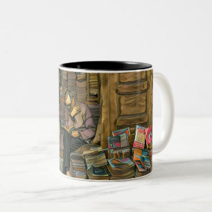 Leseliebte Geschenke für Bibliothekare Zweifarbige Tasse