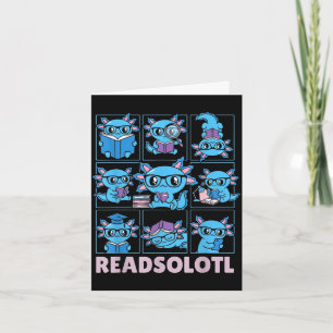 Leselototl Blaueaxolotl Bücherliebhaber lustiges L Karte