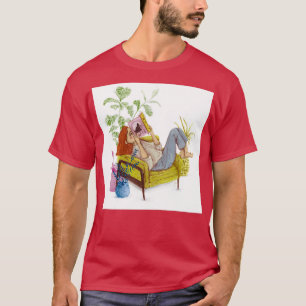 Lesemöglichkeiten mit Pflanze Bleistift zeichnend T-Shirt