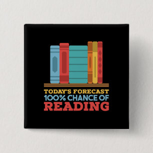 Lesen - 100% Chance zum Lesen eines lustigen Buche Button