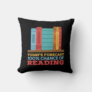 Lesen - 100% Chance zum Lesen eines lustigen Buche Kissen