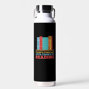 Lesen - 100% Chance zum Lesen eines lustigen Buche Trinkflasche