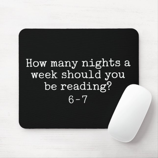 Lesen 6-7 Lustiger Lehrer Schulbibliothekar Englis Mousepad (Mit Mouse)
