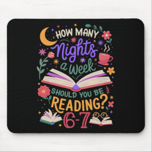 Lesen 6 7 Meme Six Seven Gemütlich Lustig Bücherli Mousepad
