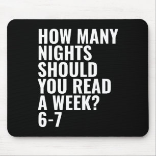 Lesen 6 7 Sechs Sieben Lehrer Bibliothekar Englisc Mousepad