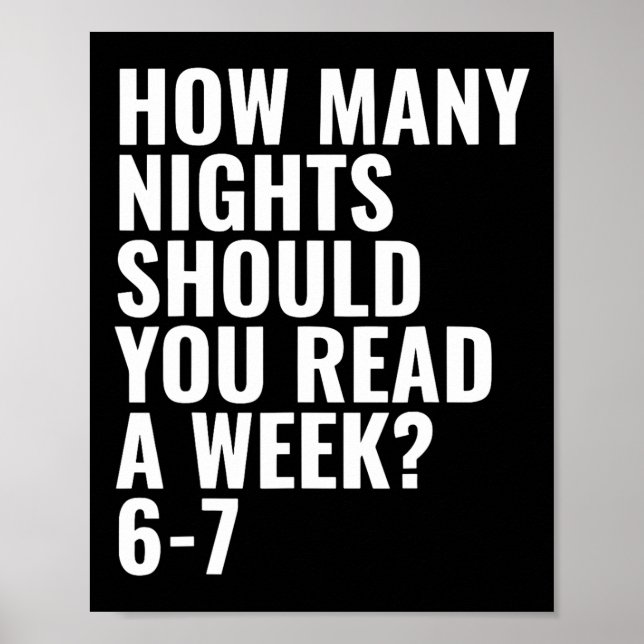 Lesen 6 7 Sechs Sieben Lehrer Bibliothekar Englisc Poster (Vorne)