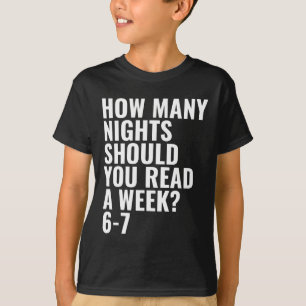 Lesen 6 7 Sechs Sieben Lehrer Bibliothekar Englisc T-Shirt