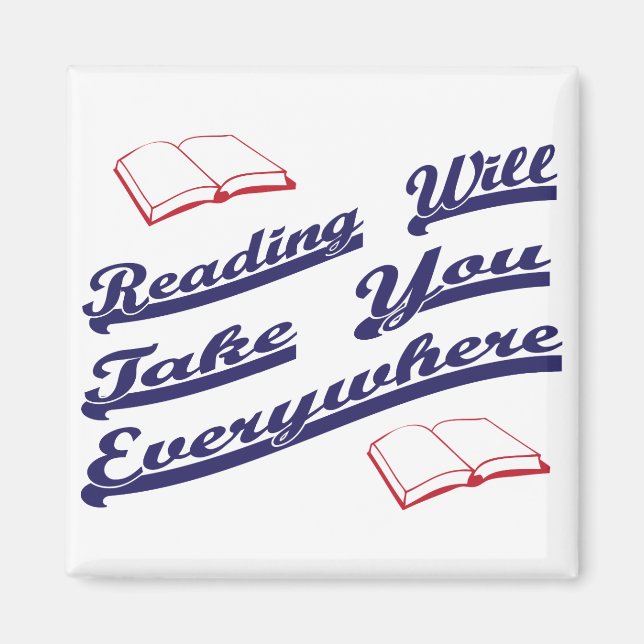 Lesen bringt Sie überall hin Magnet (Vorne)