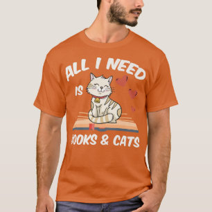 Lesen Cat Funny Book Lover Animals Kitten Smart T-Shirt
