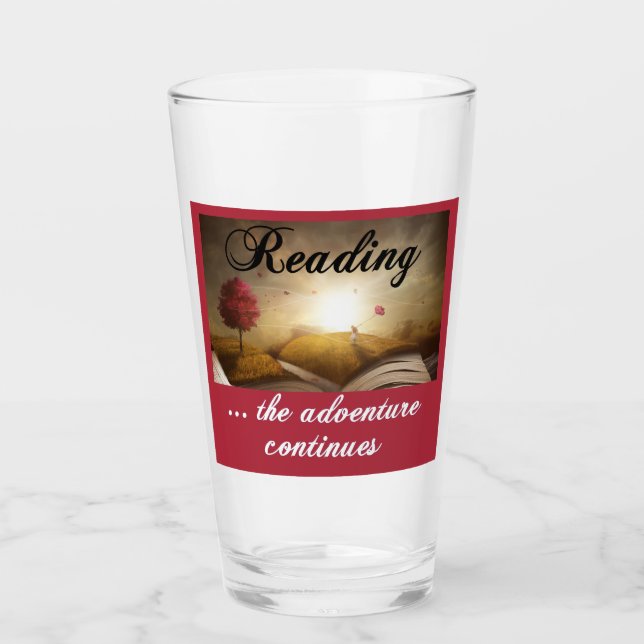 Lesen, das Abenteuer geht weiter Glas (Vorderseite)