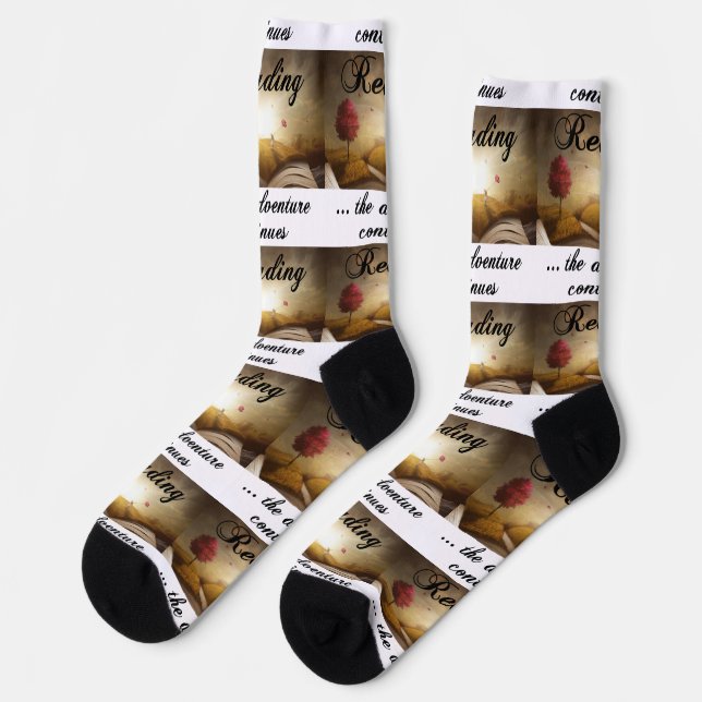 Lesen, das Abenteuer geht weiter Socken (Linkes Detail)