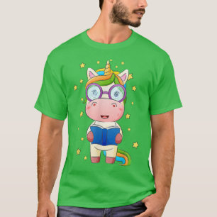 Lesen der Bibliothek Unicoron Lese-Bücher Lover Re T-Shirt