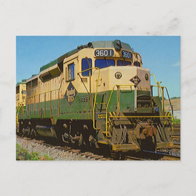 Lesen der Eisenbahn GP-30 #3601 Postkarte (Vorderseite)