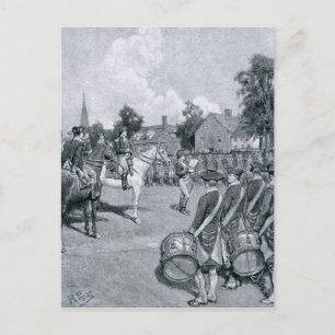 Lesen der Erklärung vor Washington Postkarte