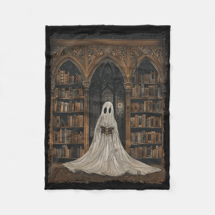 Lesen der Ghost Library Halloween Librarian Book L Fleecedecke