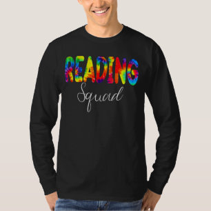 Lesen der Squad-Gefärbte Krawatte zurück zur Schul T-Shirt