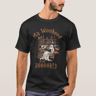 Lesen des Ghost Halloween Library Weekend Book Lov T-Shirt
