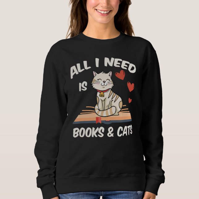 Lesen des Katalogbuches "Kitten" intelligenter Les Sweatshirt (Vorderseite)